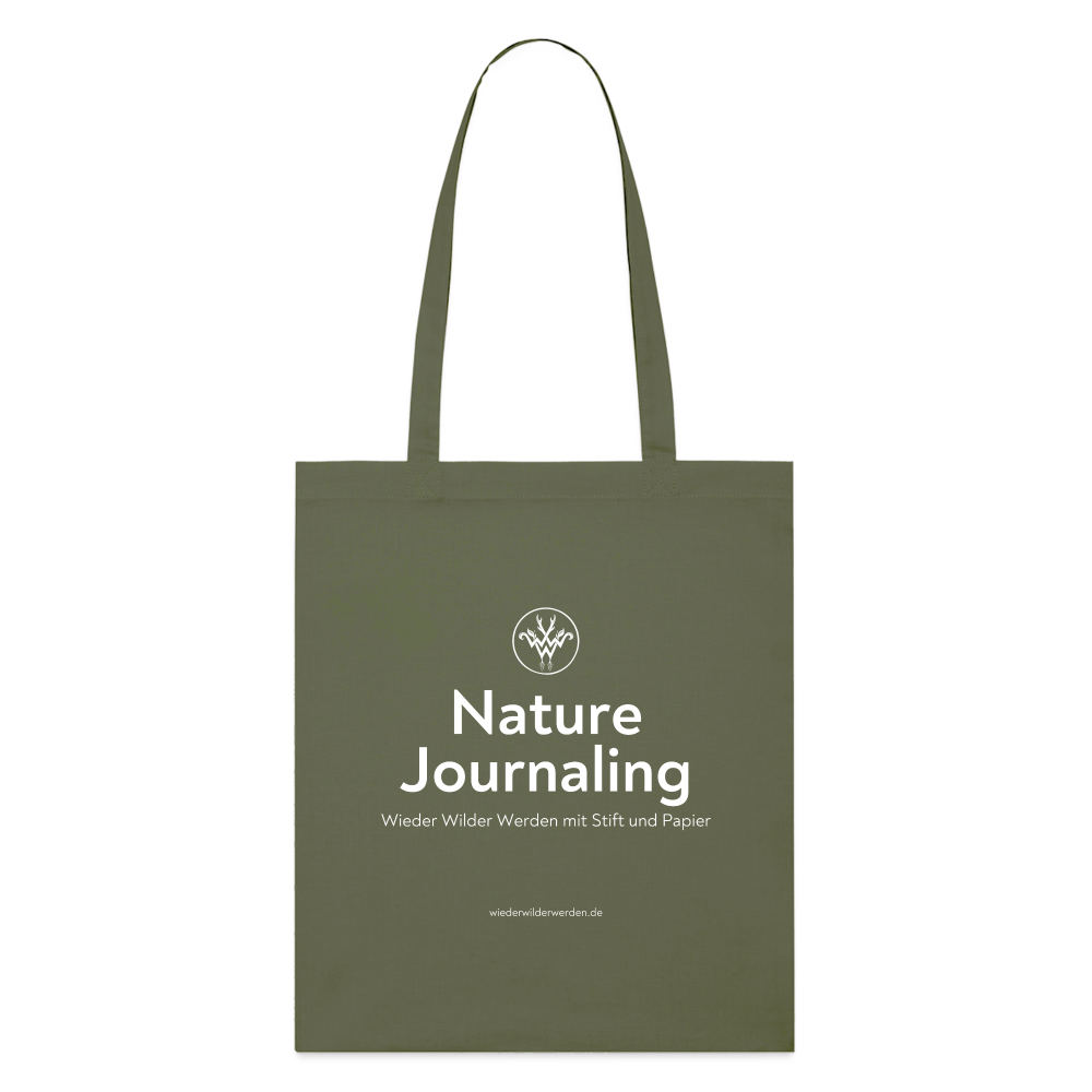 Nature Journaling (Bio-Stoffbeutel dunkel) - khaki