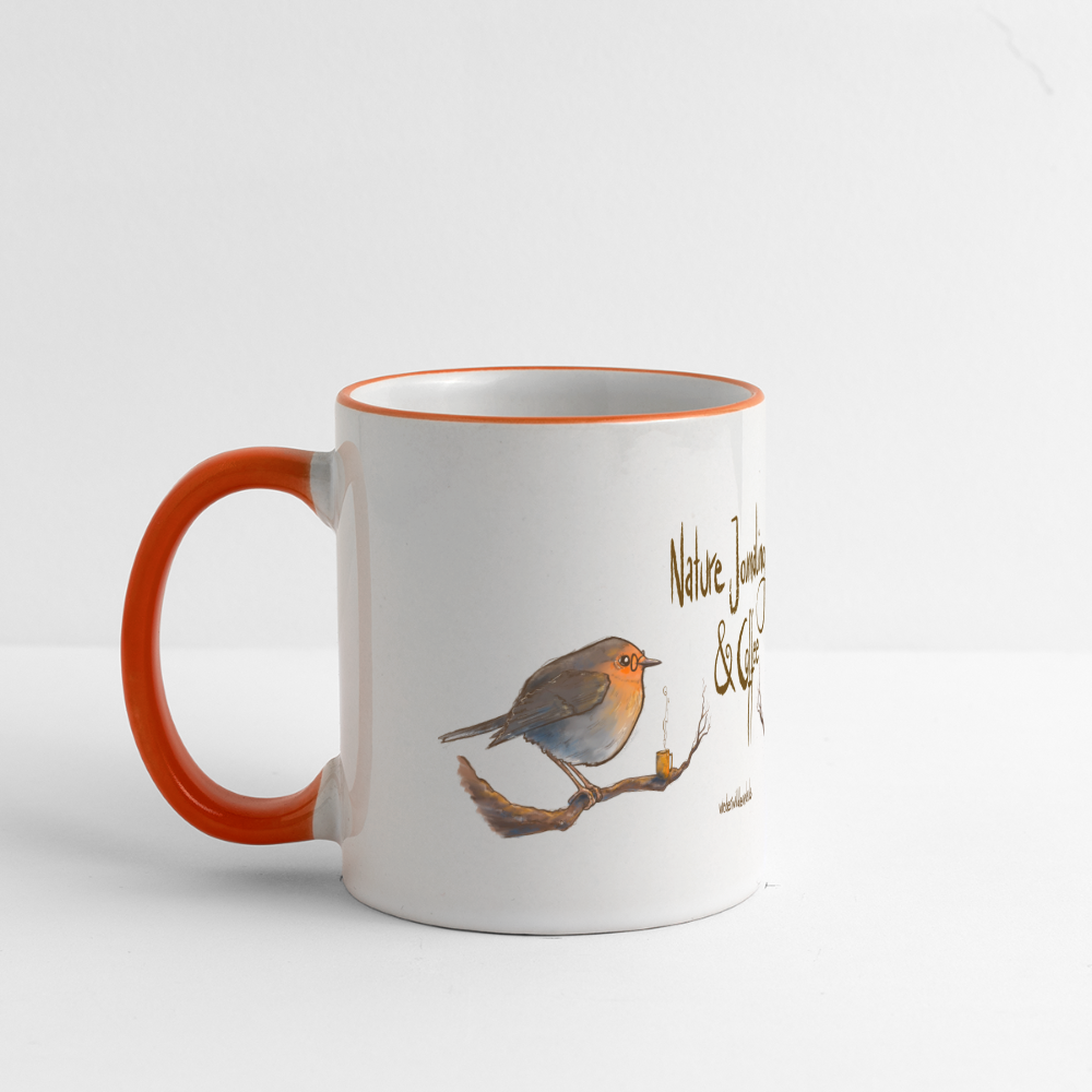 Nature Journaling & Coffee (Keramik-Tasse) - white/orange