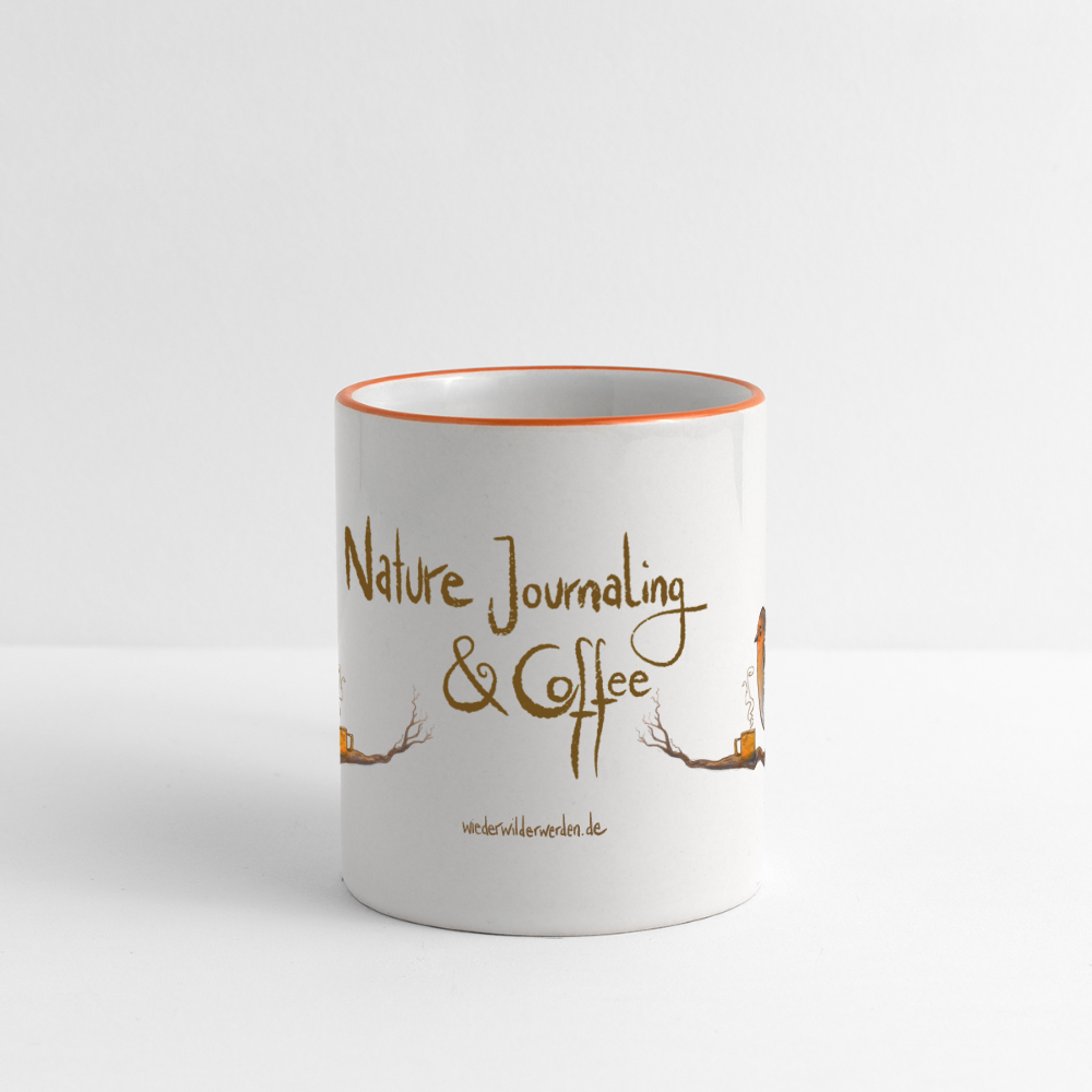 Nature Journaling & Coffee (Keramik-Tasse) - white/orange