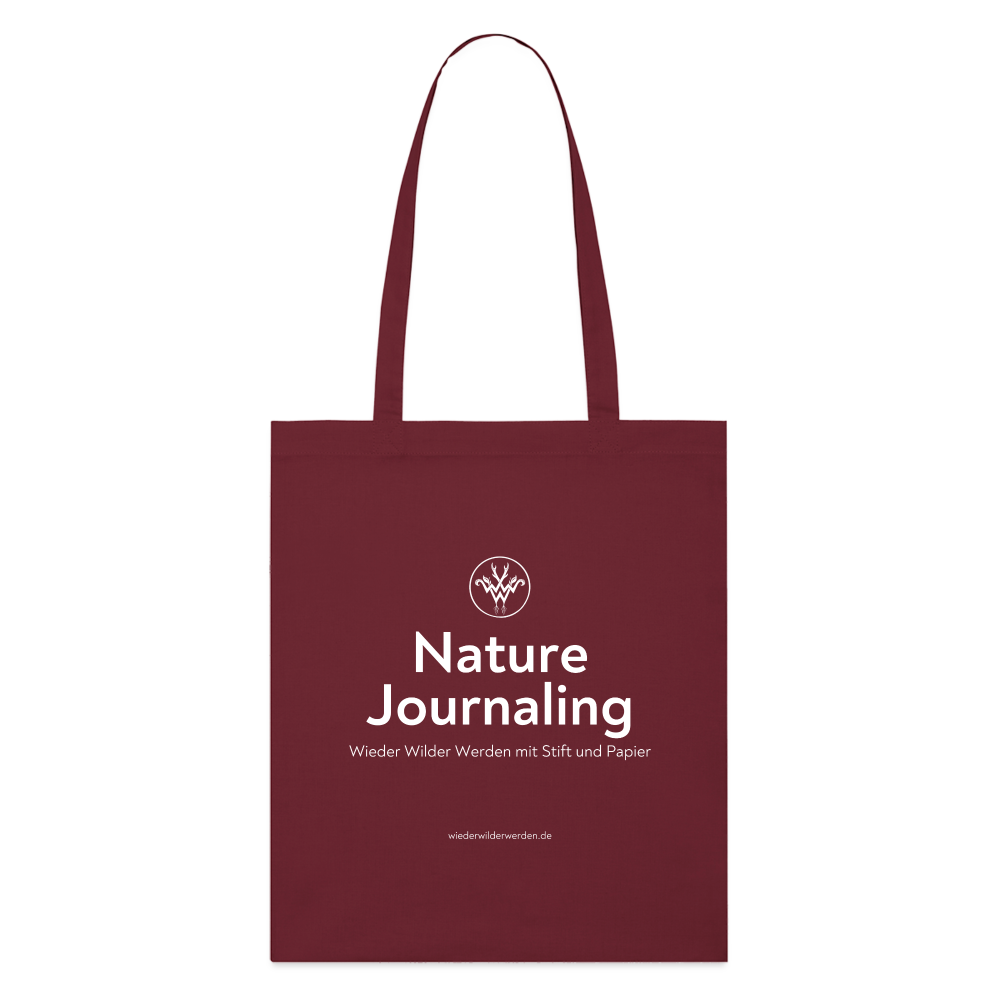 Nature Journaling (Bio-Stoffbeutel dunkel) - burgundy
