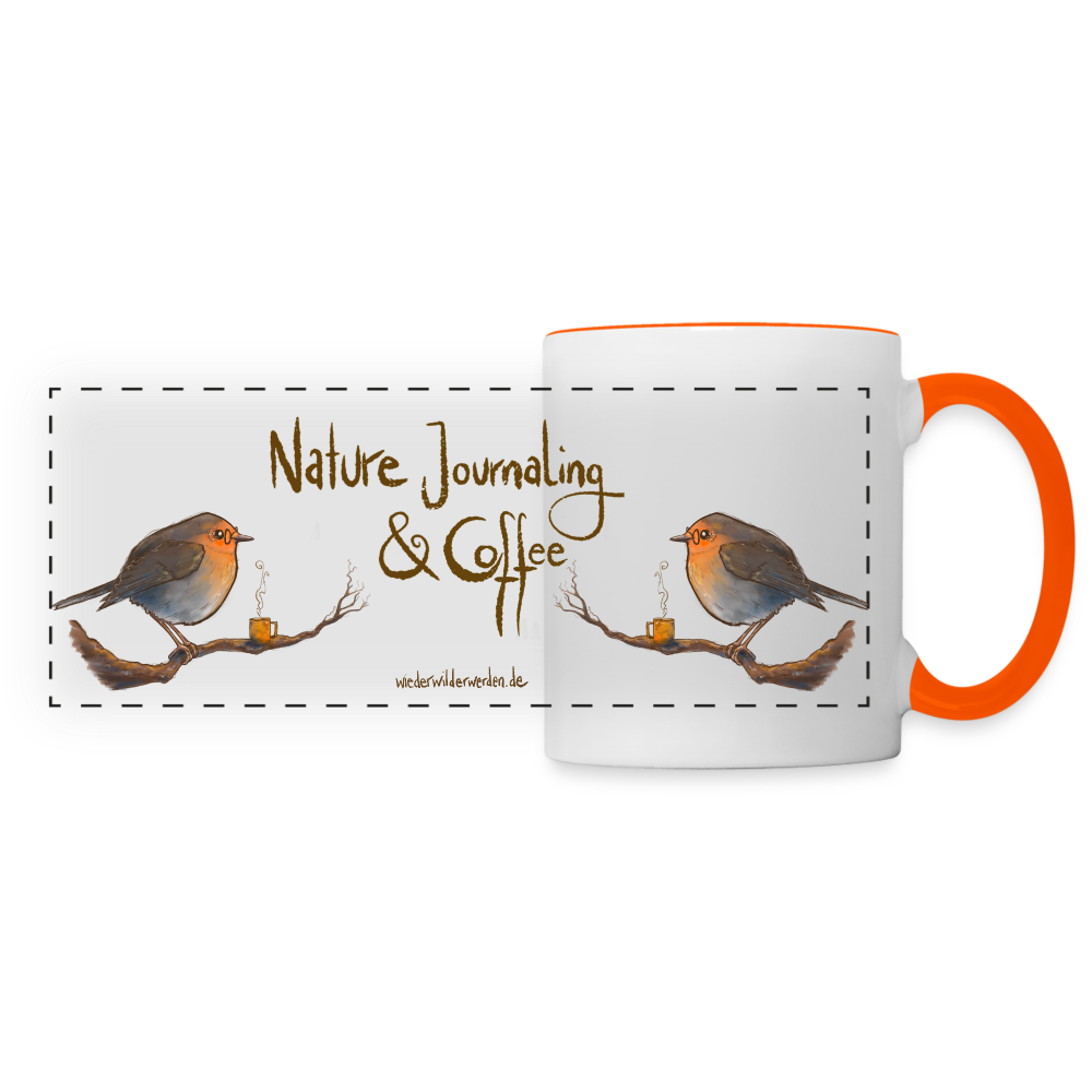 Nature Journaling & Coffee (Keramik-Tasse) - white/orange