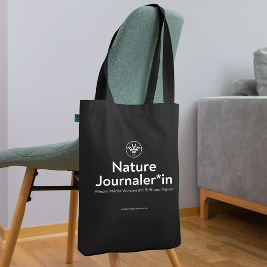 Nature Journaler*in (Bio Jutebeutel dunkel) - black